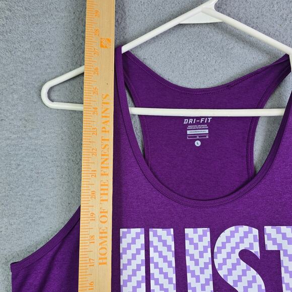 Nike Dri-Fit Just Do It Tank Top Women's Large Purple Awareness Color 💜 Running - Picture 5 of 6